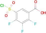 5-(Chlorosulfonyl)-2,3,4-trifluorobenzoic acid