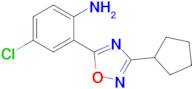 4-Chloro-2-(3-cyclopentyl-1,2,4-oxadiazol-5-yl)aniline