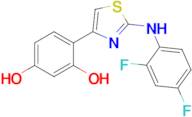 4-{2-[(2,4-difluorophenyl)amino]-1,3-thiazol-4-yl}benzene-1,3-diol