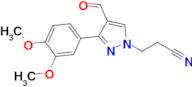 3-[3-(3,4-dimethoxyphenyl)-4-formyl-1h-pyrazol-1-yl]propanenitrile