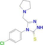 4-(4-chlorophenyl)-3-[(pyrrolidin-1-yl)methyl]-4,5-dihydro-1H-1,2,4-triazole-5-thione