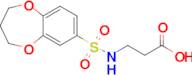 3-(3,4-Dihydro-2h-1,5-benzodioxepine-7-sulfonamido)propanoic acid