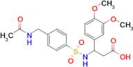 3-(3,4-Dimethoxyphenyl)-3-[4-(acetamidomethyl)benzenesulfonamido]propanoic acid