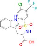 2-[4-chloro-3-(trifluoromethyl)benzenesulfonamido]-3-(1h-indol-3-yl)propanoic acid