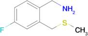 {4-fluoro-2-[(methylsulfanyl)methyl]phenyl}methanamine