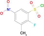 2-Fluoro-3-methyl-5-nitrobenzene-1-sulfonyl chloride