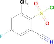 2-Cyano-4-fluoro-6-methylbenzene-1-sulfonyl chloride