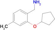 [2-(cyclopentyloxy)-4-methylphenyl]methanamine