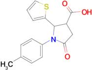 1-(4-Methylphenyl)-5-oxo-2-(thiophen-2-yl)pyrrolidine-3-carboxylic acid