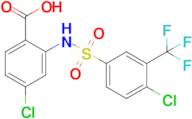 4-Chloro-2-[4-chloro-3-(trifluoromethyl)benzenesulfonamido]benzoic acid