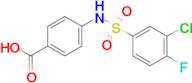 4-(3-Chloro-4-fluorobenzenesulfonamido)benzoic acid