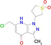 3-[6-(chloromethyl)-3-methyl-4-oxo-1h,4h,7h-pyrazolo[3,4-b]pyridin-1-yl]-1lambda6-thiolane-1,1-d...