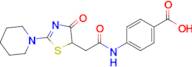 4-[[2-[4,5-Dihydro-4-oxo-2-(1-piperidinyl)-5-thiazolyl]acetyl]amino]benzoic acid