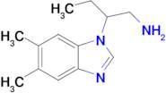 2-(5,6-Dimethyl-1h-1,3-benzodiazol-1-yl)butan-1-amine