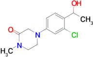 4-[3-chloro-4-(1-hydroxyethyl)phenyl]-1-methylpiperazin-2-one