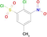 2-Chloro-5-methyl-3-nitrobenzene-1-sulfonyl chloride