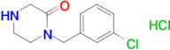 1-[(3-chlorophenyl)methyl]piperazin-2-one hydrochloride