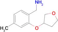 4-Methyl-2-[(tetrahydro-3-furanyl)oxy]benzenemethanamine