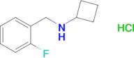 n-[(2-fluorophenyl)methyl]cyclobutanamine hydrochloride