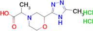 2-[2-(5-methyl-4H-1,2,4-triazol-3-yl)morpholin-4-yl]propanoic acid dihydrochloride