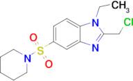 2-(Chloromethyl)-1-ethyl-5-(piperidine-1-sulfonyl)-1h-1,3-benzodiazole