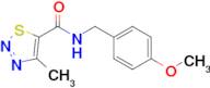 N-[(4-Methoxyphenyl)methyl]-4-methyl-1,2,3-thiadiazole-5-carboxamide