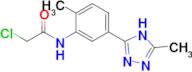 2-chloro-N-[2-methyl-5-(5-methyl-4H-1,2,4-triazol-3-yl)phenyl]acetamide