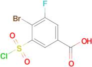 4-Bromo-3-(chlorosulfonyl)-5-fluorobenzoic acid