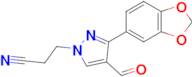 3-(1,3-Benzodioxol-5-yl)-4-formyl-1H-pyrazole-1-propanenitrile