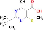 2-Tert-butyl-4-methyl-6-(methylsulfanyl)pyrimidine-5-carboxylic acid