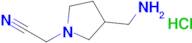 2-[3-(aminomethyl)pyrrolidin-1-yl]acetonitrile hydrochloride