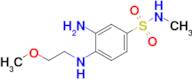 3-Amino-4-[(2-methoxyethyl)amino]-n-methylbenzene-1-sulfonamide