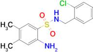 2-Amino-n-[(2-chlorophenyl)methyl]-4,5-dimethylbenzene-1-sulfonamide