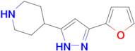 4-[3-(furan-2-yl)-1h-pyrazol-5-yl]piperidine