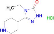 4-Ethyl-3-(piperidin-4-yl)-4,5-dihydro-1h-1,2,4-triazol-5-one hydrochloride