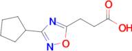 3-(3-Cyclopentyl-1,2,4-oxadiazol-5-yl)propanoic acid