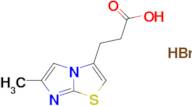 3-{6-methylimidazo[2,1-b][1,3]thiazol-3-yl}propanoic acid hydrobromide