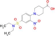 1-[4-(diethylsulfamoyl)-2-nitrophenyl]piperidine-4-carboxylic acid