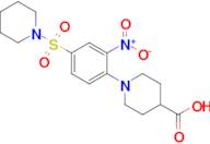 1-[2-nitro-4-(piperidine-1-sulfonyl)phenyl]piperidine-4-carboxylic acid