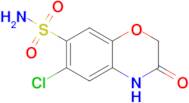 6-Chloro-3-oxo-3,4-dihydro-2h-1,4-benzoxazine-7-sulfonamide