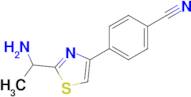 4-[2-(1-aminoethyl)-1,3-thiazol-4-yl]benzonitrile