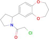 2-Chloro-1-[2-(3,4-dihydro-2h-1,5-benzodioxepin-7-yl)pyrrolidin-1-yl]ethan-1-one