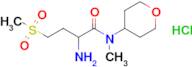 2-Amino-4-methanesulfonyl-N-methyl-N-(oxan-4-yl)butanamide hydrochloride