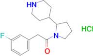 2-(3-Fluorophenyl)-1-[2-(piperidin-4-yl)pyrrolidin-1-yl]ethan-1-one hydrochloride