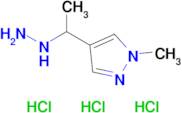 4-(1-Hydrazinylethyl)-1-methyl-1h-pyrazole trihydrochloride