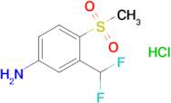 3-(Difluoromethyl)-4-methanesulfonylaniline hydrochloride