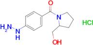 [1-(4-hydrazinylbenzoyl)pyrrolidin-2-yl]methanol hydrochloride