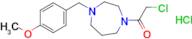 2-Chloro-1-{4-[(4-methoxyphenyl)methyl]-1,4-diazepan-1-yl}ethan-1-one hydrochloride