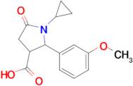 1-Cyclopropyl-2-(3-methoxyphenyl)-5-oxopyrrolidine-3-carboxylic acid