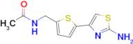 N-{[5-(2-amino-1,3-thiazol-4-yl)thiophen-2-yl]methyl}acetamide